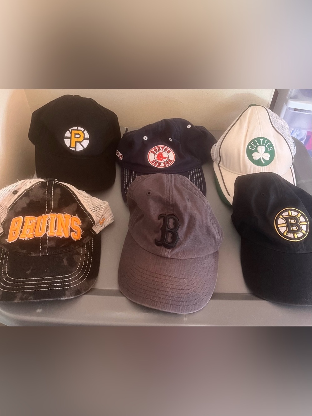 6  boston red sox bruins celtics adjustable hat bundle b7 providence bruins nhl
